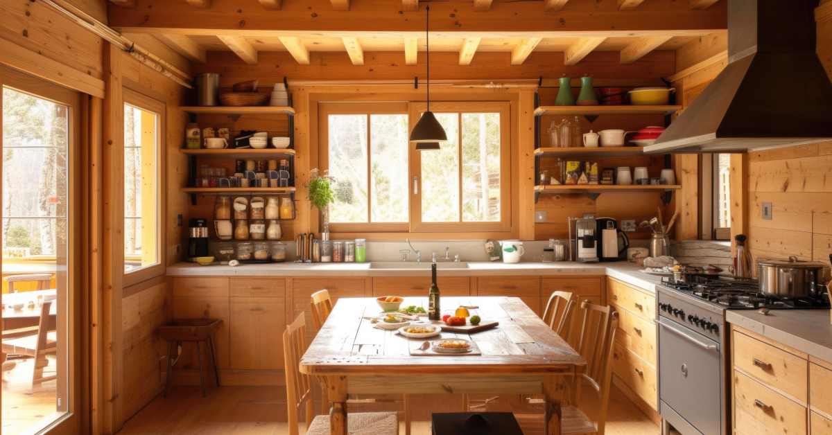 cocinas y suelos de madera