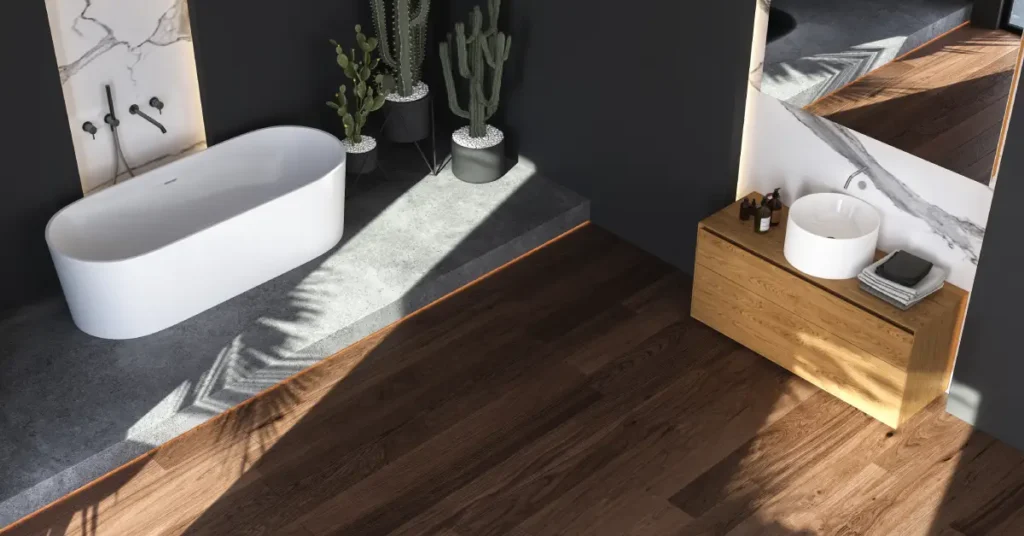 baños con parquet