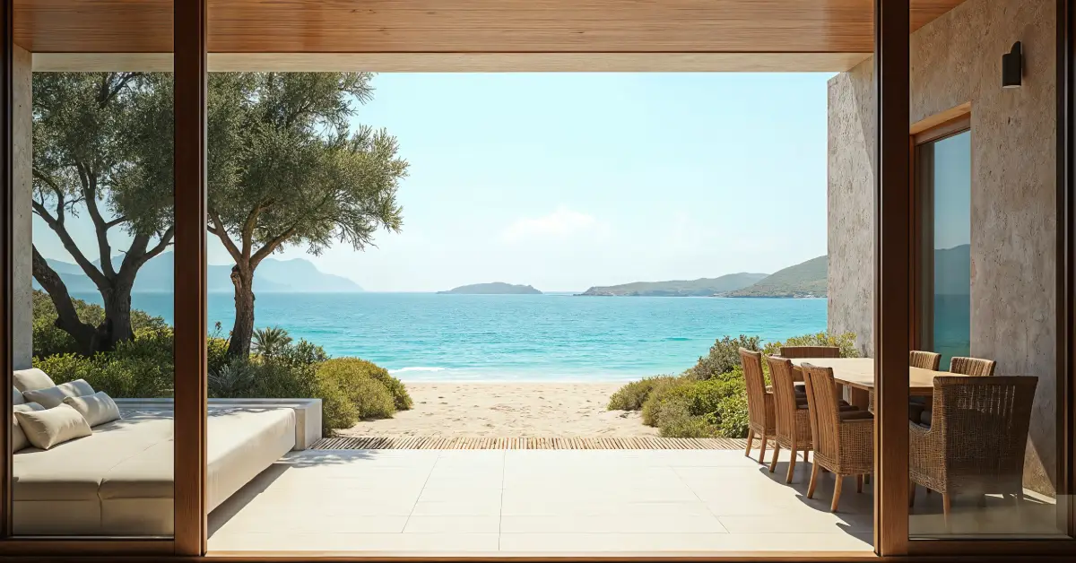 casa playa suelo madera